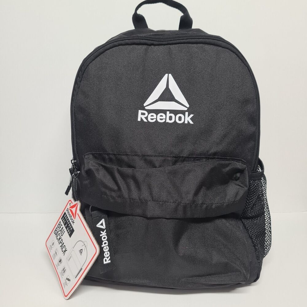 Reebok Beau Backpack 12.5" Laptop Sleeve Padded Black 23.5L Capacity School Work